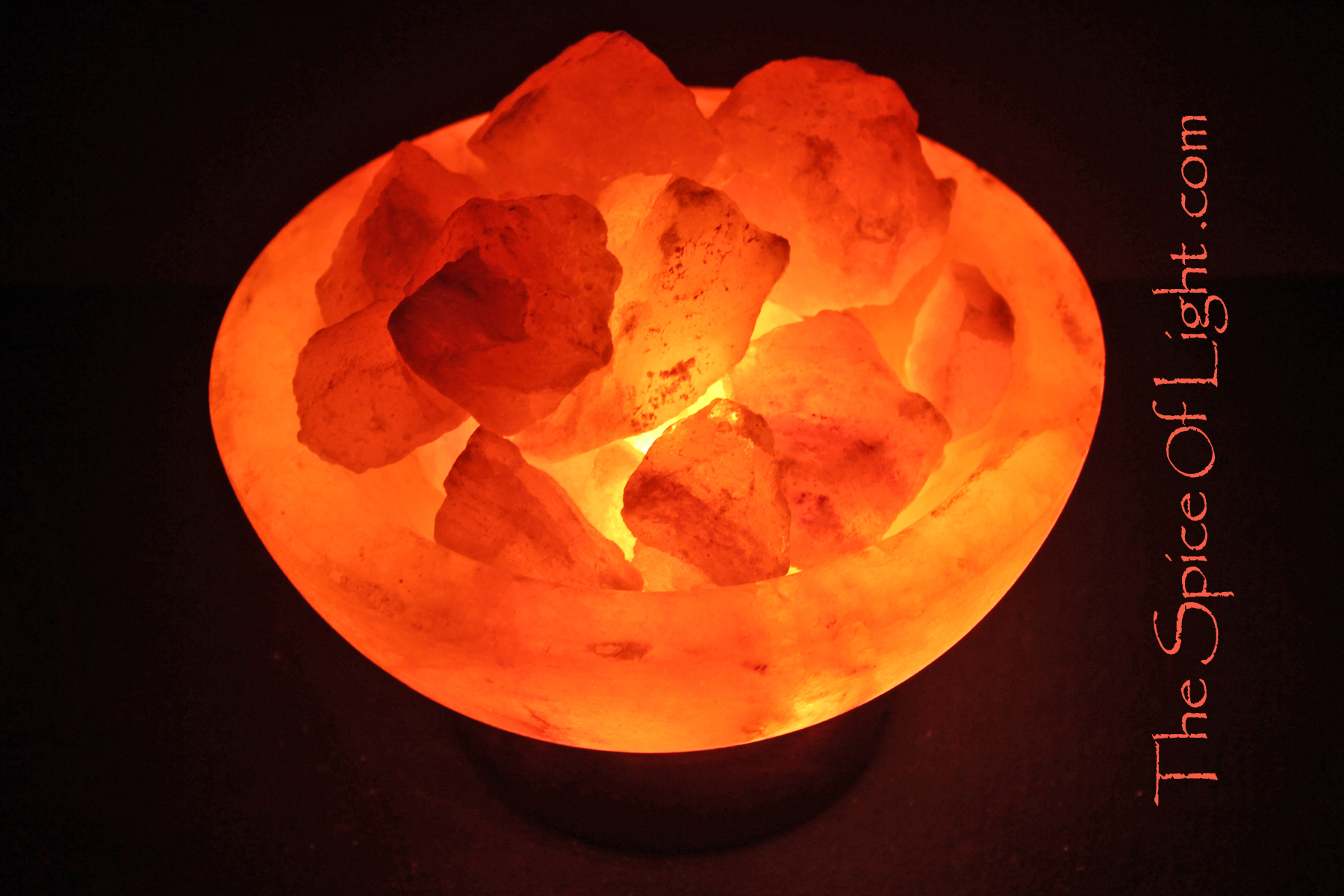 burning himalayan salt